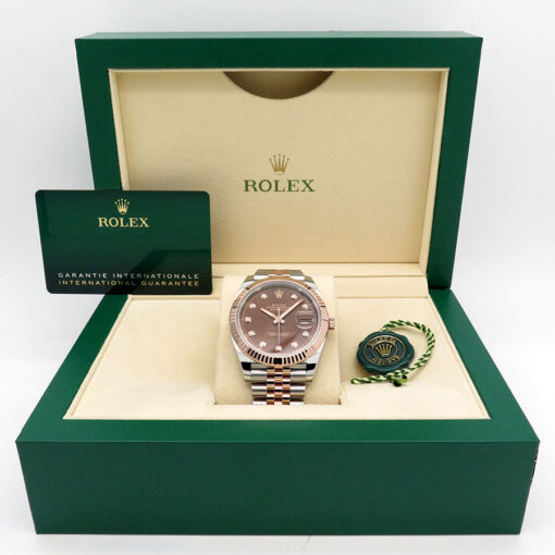 Rolex 126331 Datejust 41 18K/SS with Chocolate Diamond Dial on Jubilee - Image 2