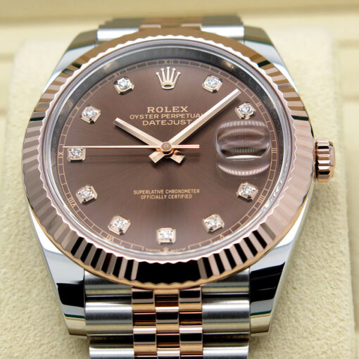 Rolex 126331 Datejust 41 18K/SS with Chocolate Diamond Dial on Jubilee - Image 3