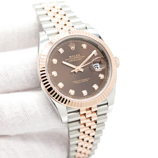 Rolex 126331 Datejust 41 18K/SS with Chocolate Diamond Dial on Jubilee