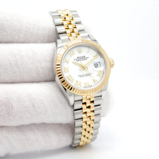 Rolex 279173 Datejust 18K/SS with White Roman Dial on Jubilee
