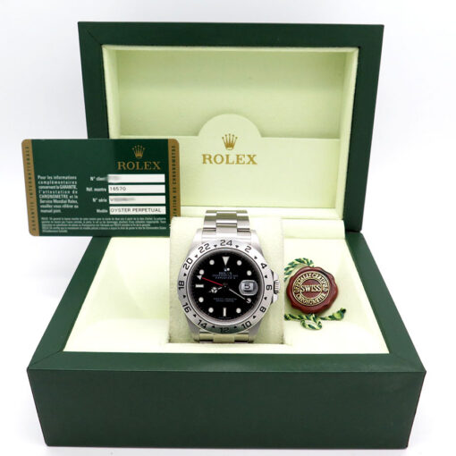Rolex 16570 Explorer II with Black Dial and 3186 Movement - Image 2