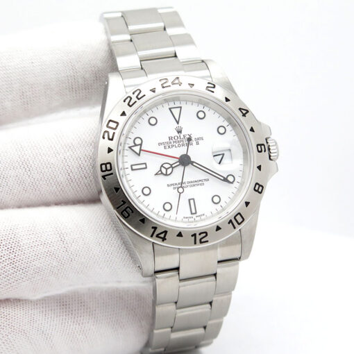 Rolex 16570 Explorer II with White Dial
