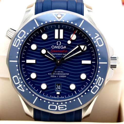 Omega Seamaster Diver 300m with Blue Dial on Strap - Image 3