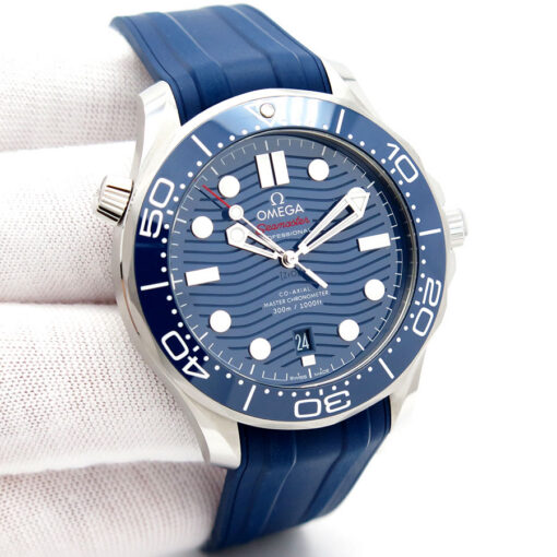 Omega Seamaster Diver 300m with Blue Dial on Strap