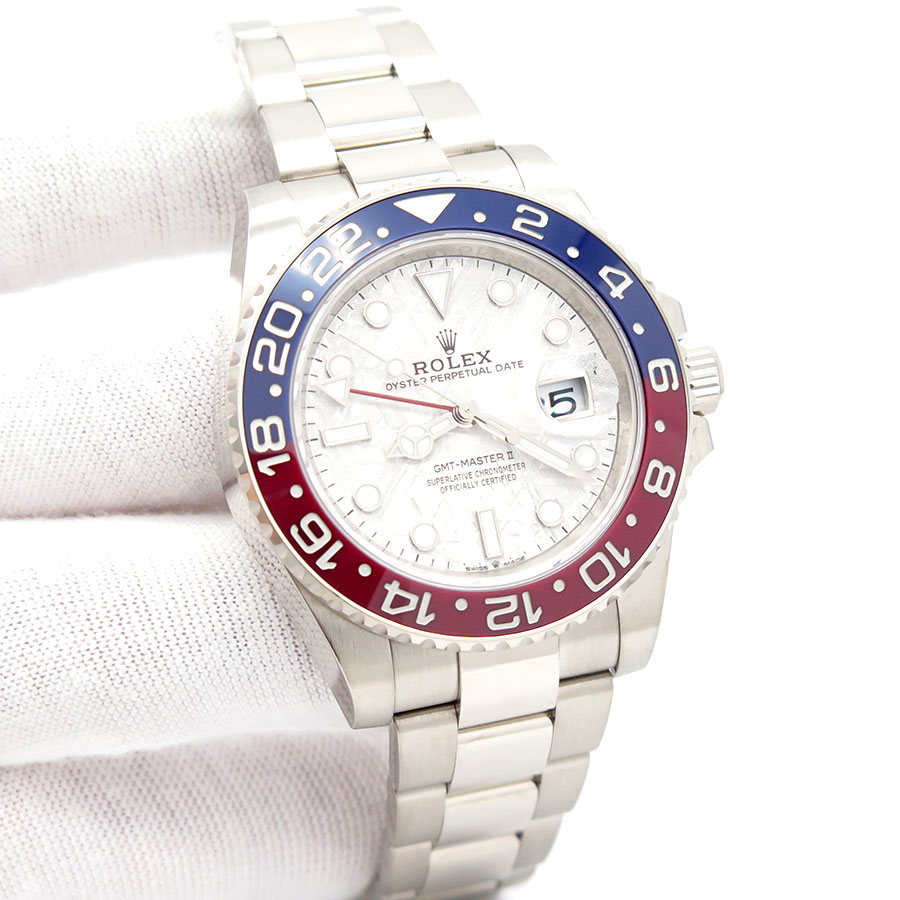 Rolex 126719BLRO GMT Master II 18K White Gold with Meteorite Dial