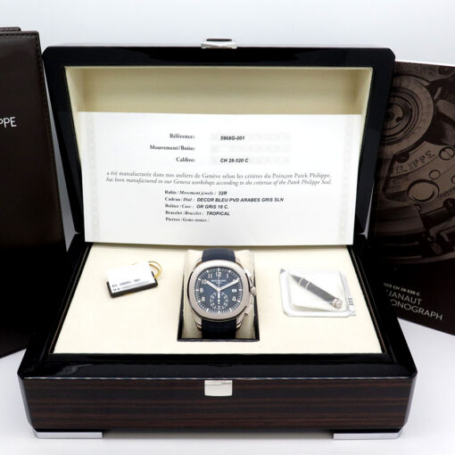 Patek Philippe 5968G Aquanaut Flyback Chronograph with Blue Dial - Image 2