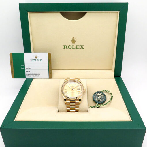 Rolex 228238 Day Date 40 18K Yellow Gold with Champagne Roman Dial - Image 2