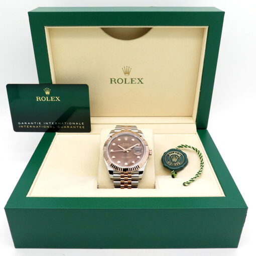 Rolex 126331 Datejust 41 18K/SS with Chocolate Diamond Dial on Jubilee - Image 2