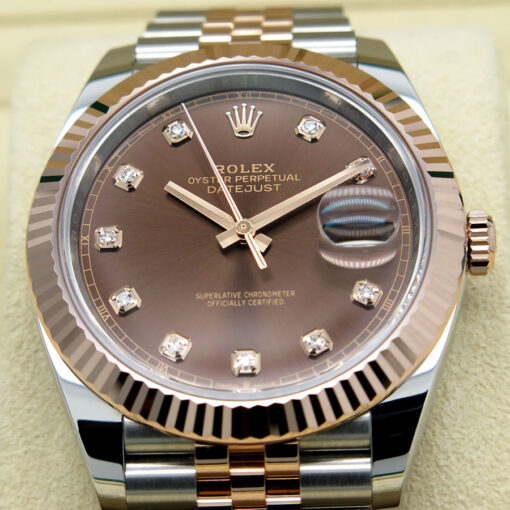 Rolex 126331 Datejust 41 18K/SS with Chocolate Diamond Dial on Jubilee - Image 3