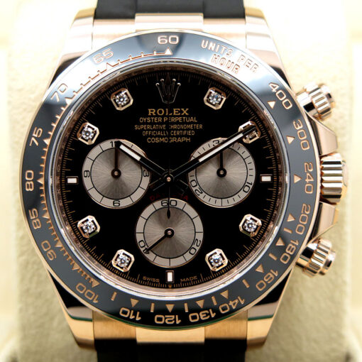 Rolex 126515LN Cosmograph Daytona 18K Rose Gold with Black Diamond Dial - Image 3