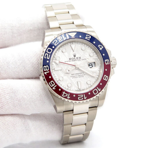 Rolex 126719BLRO GMT Master II 18K White Gold with Meteorite Dial
