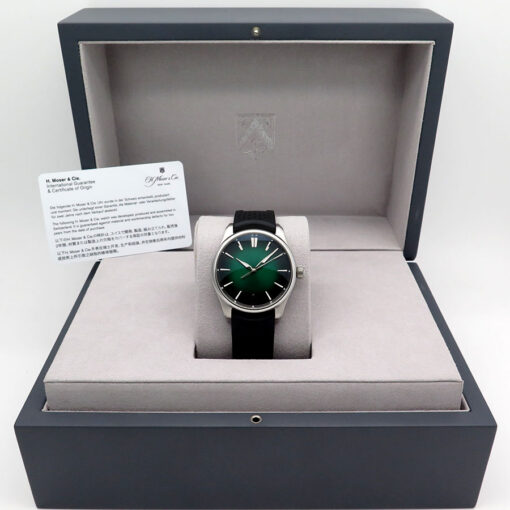Alternative view of H. Moser & Cie 3201-1201 Pioneer Centre Seconds with Cosmic Green Dial
