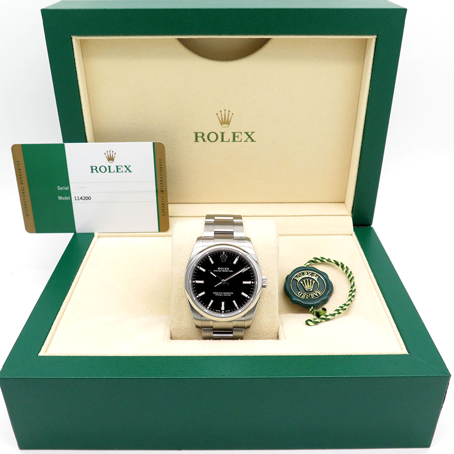 Rolex 114200 Oyster Perpetual with Black Dial - Image 2