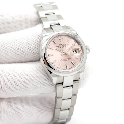 Rolex 279160 Datejust with Pink Stick Dial on Oyster