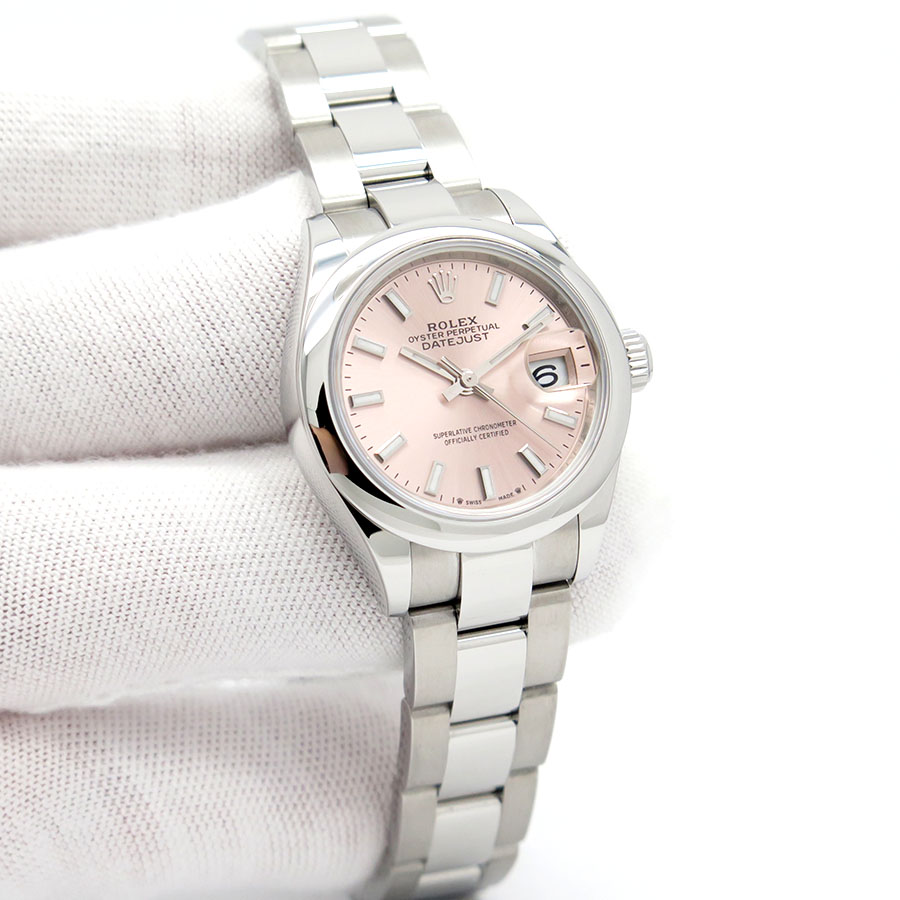 Rolex 279160 Datejust with Pink Stick Dial on Oyster