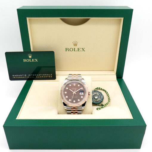 Rolex 126331 Datejust 41 18K/SS with Chocolate Diamond Dial on Jubilee - Image 2