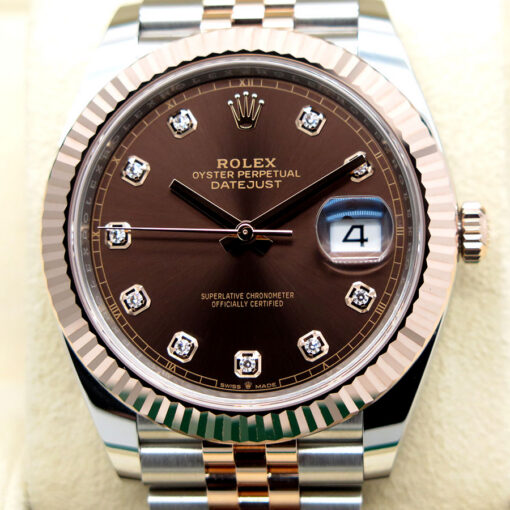 Rolex 126331 Datejust 41 18K/SS with Chocolate Diamond Dial on Jubilee - Image 3