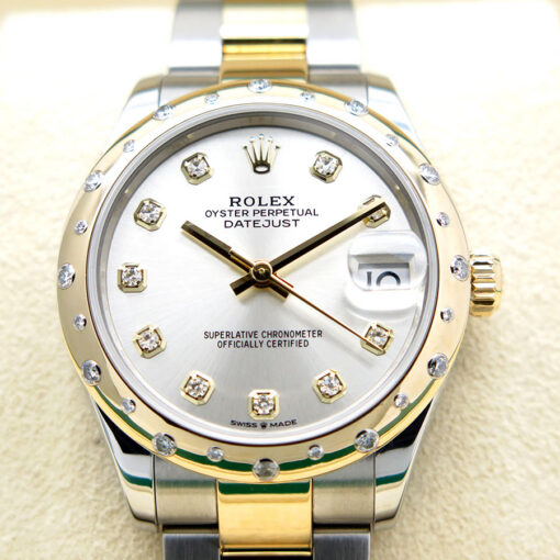 Rolex 278343RBR Datejust 18K/SS with Silver Diamond Dial / Bezel on Oyster - Image 3