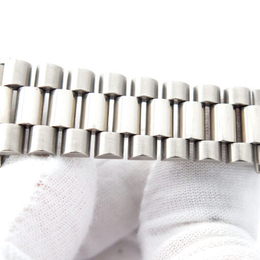 Rolex 18239 Day Date 18K White Gold with Silver Stick Dial - Image 6