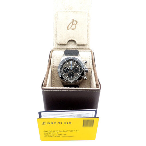 Alternative view of Breitling EB0136 Super Chronomat B01 44mm on Strap with Grey Dial
