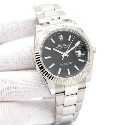 Rolex 126334 Datejust 41 with Black Stick Dial on Oyster