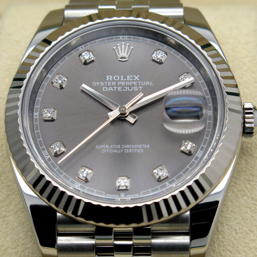 Rolex 126334 Datejust 41 with Slate Diamond Dial on Jubilee - Image 3