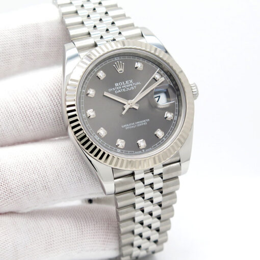 Rolex 126334 Datejust 41 with Slate Diamond Dial on Jubilee