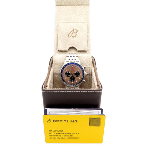 Alternative view of Breitling AB0138 Navitimer B01 Chronograph 43mm with Copper Dial on Bracelet