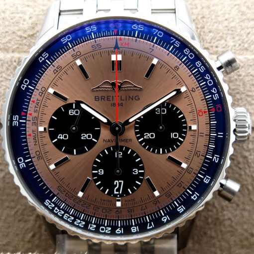 Breitling AB0138 Navitimer B01 Chronograph 43mm with Copper Dial on Bracelet - Image 3