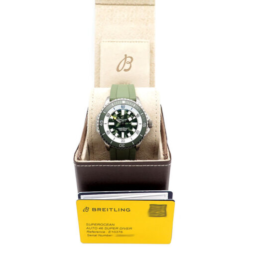Alternative view of Breitling E10379 Superocean Automatic 46mm Super Diver with Green Camo Dial