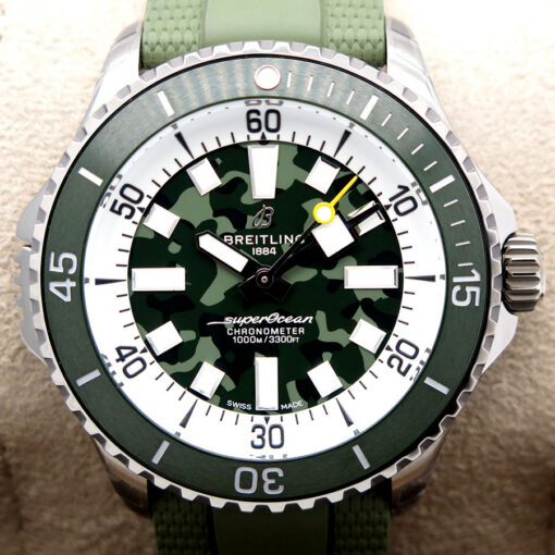 Breitling E10379 Superocean Automatic 46mm Super Diver with Green Camo Dial - Image 3