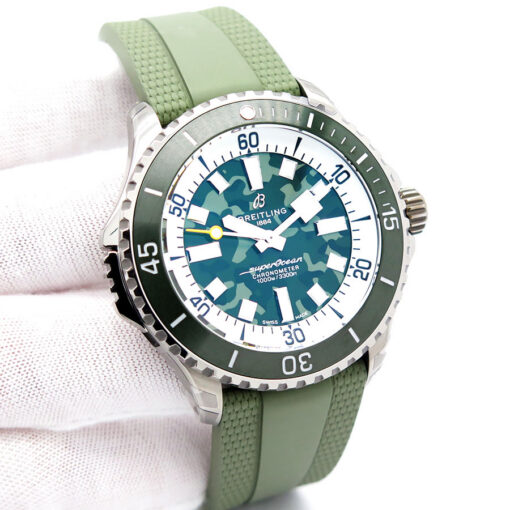 Breitling E10379 Superocean Automatic 46mm Super Diver with Green Camo Dial