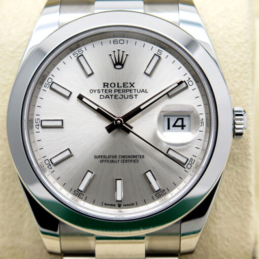 Rolex 126300 Datejust 41 with Silver Stick Dial on Oyster - Image 3