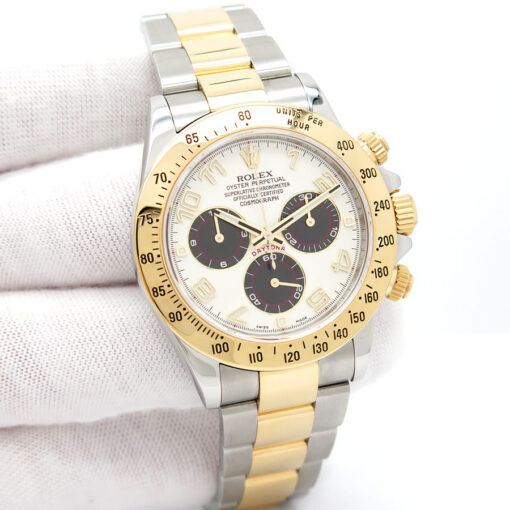 Rolex CPO 116523 Cosmograph Daytona 18K/SS with Ivory Arabic Dial