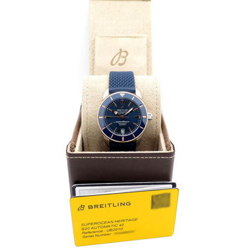 Alternative view of Breitling UB2010 Superocean Heritage 18K/SS with Blue Dial 42mm