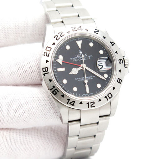 Rolex 16570 Explorer II with Black Dial and 3186 Movement