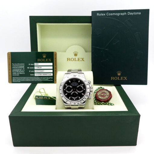 Alternative view of Rolex 116520 Cosmograph Daytona with Black Dial (New Old Stock)