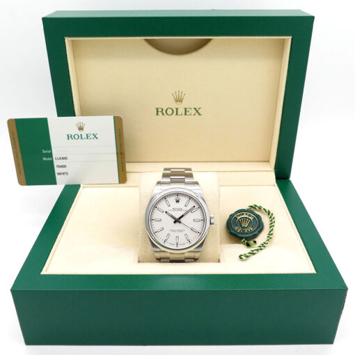 Rolex 114300 Oyster Perpetual with White Dial - Image 2
