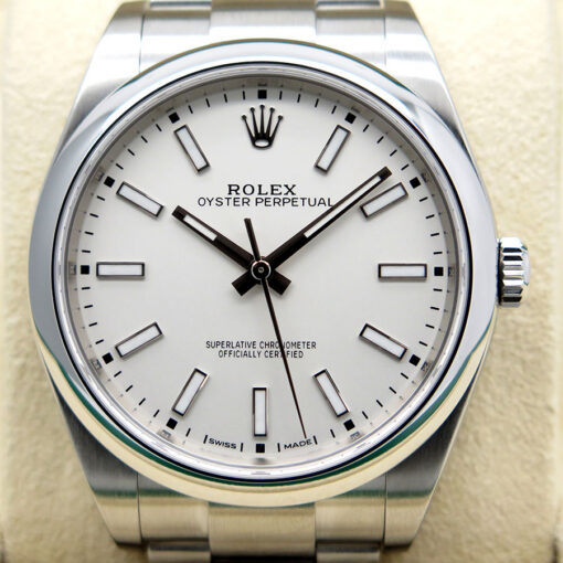 Rolex 114300 Oyster Perpetual with White Dial - Image 3