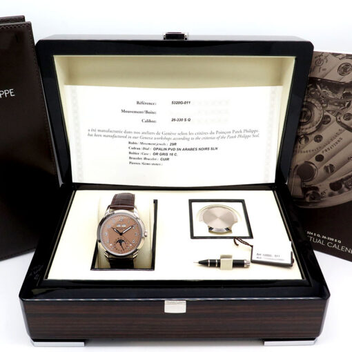 Patek Philippe 5320G Perpetual Calendar Automatic 18K White Gold with Rose Dial - Image 2