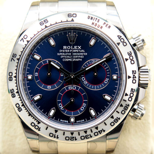 Rolex 116509 Cosmograph Daytona 18K White Gold with Blue Dial - Image 3