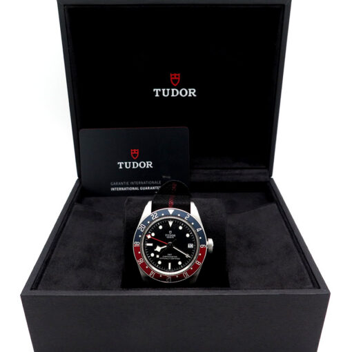 Alternative view of Tudor 79830RB Black Bay GMT with Red/Blue Bezel on NATO