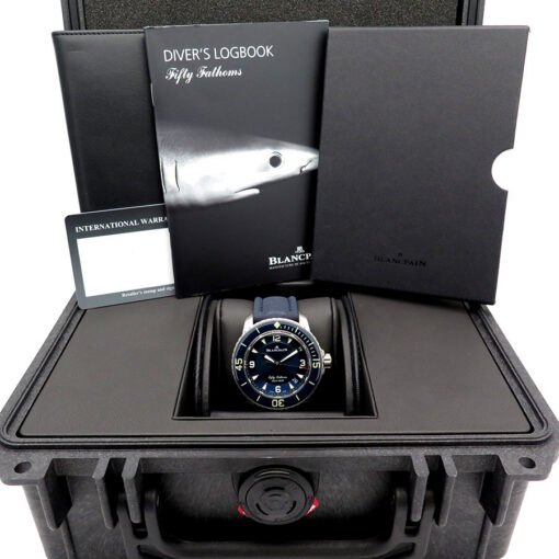 Alternative view of Blancpain Fifty Fathoms Titanium Automatic with Blue Dial