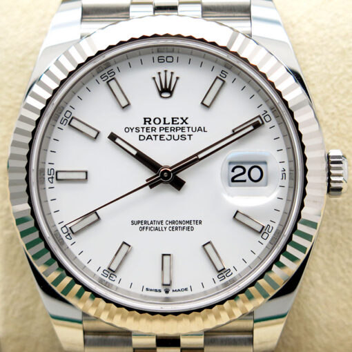 Rolex 126334 Datejust 41 with White Stick Dial on Jubilee - Image 3