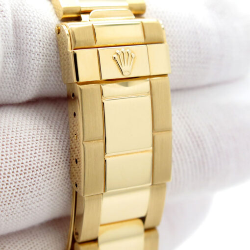 Rolex 16628 Yachtmaster 18K Yellow Gold with Mother of Pearl Diamond Sapphire Dial - Image 7