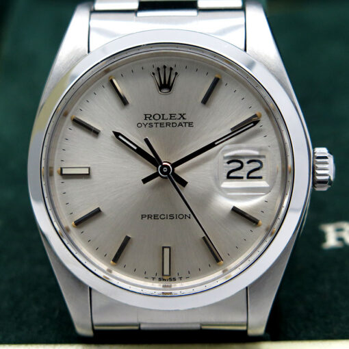 Rolex CPO 6694/0 Oysterdate Precision with Silver Dial - Image 3