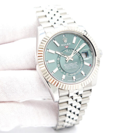 Rolex 336934 Skydweller with Mint Green Dial on Jubilee