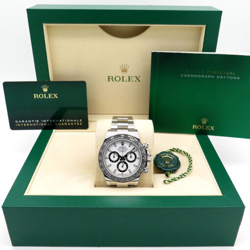 Alternative view of Rolex 116500LN Cosmograph Daytona with White Dial
