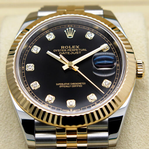 Rolex 126333 Datejust 41 18K/SS with Black Diamond Dial on Jubilee - Image 3