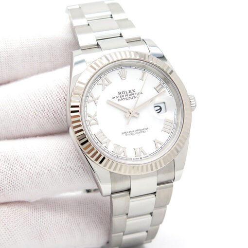 Rolex 126334 Datejust 41 with White Roman Dial on Oyster